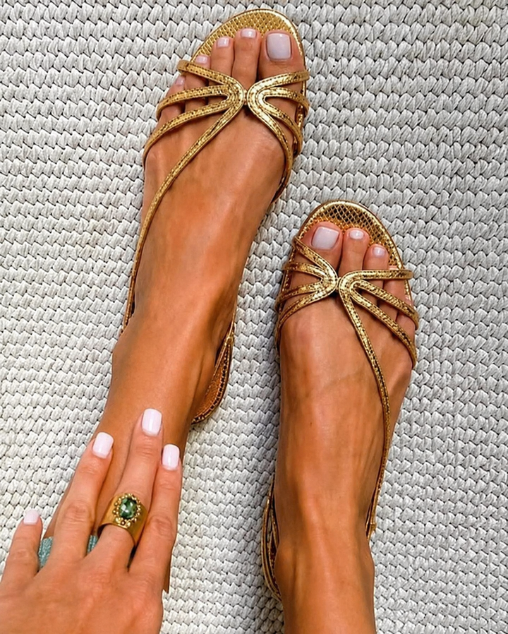 Valentina™ | Golden Summer Sandals