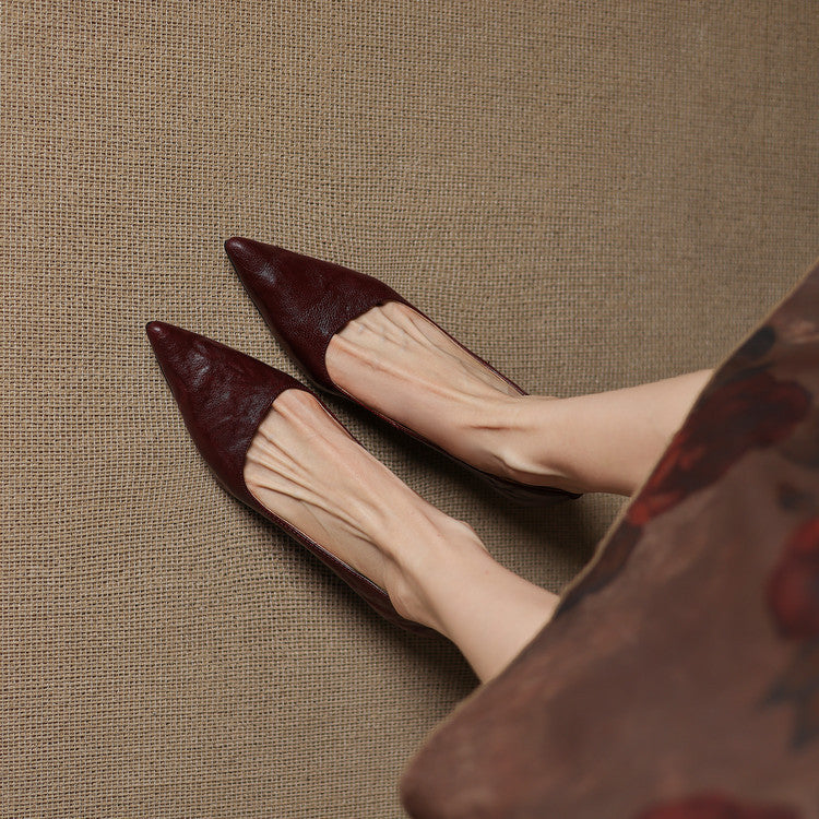 Elar Genuine Leather Heels