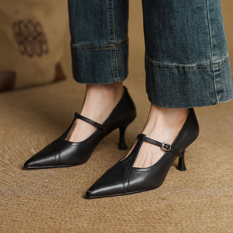 Lorena Genuine Leather Heels