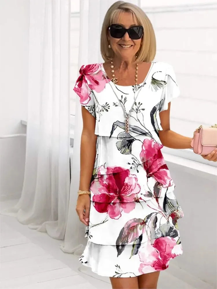 Eliana – Flowing Elegant Dress with Frills