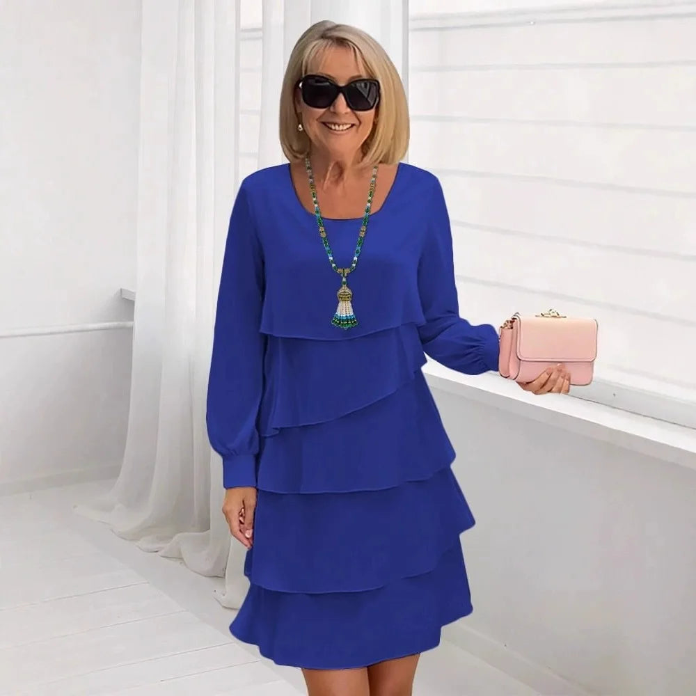 Margot – Flowing Elegant Dress with Frill Detail