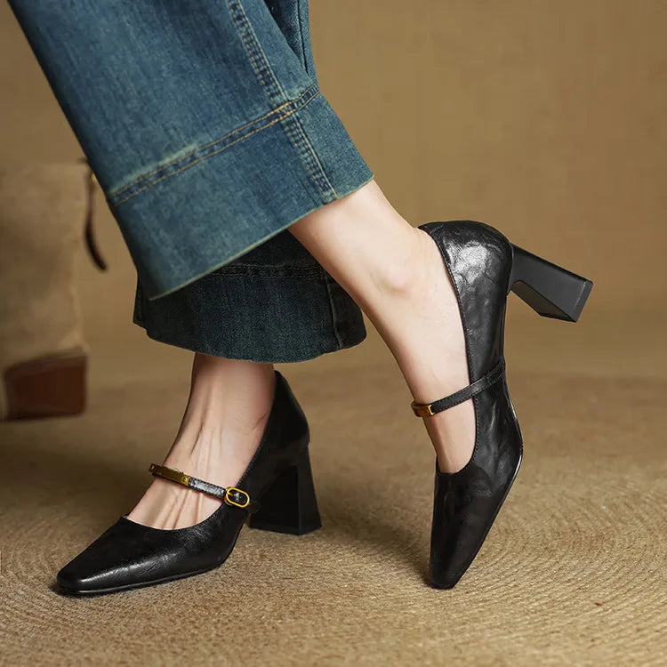 Auria Genuine Leather Heels