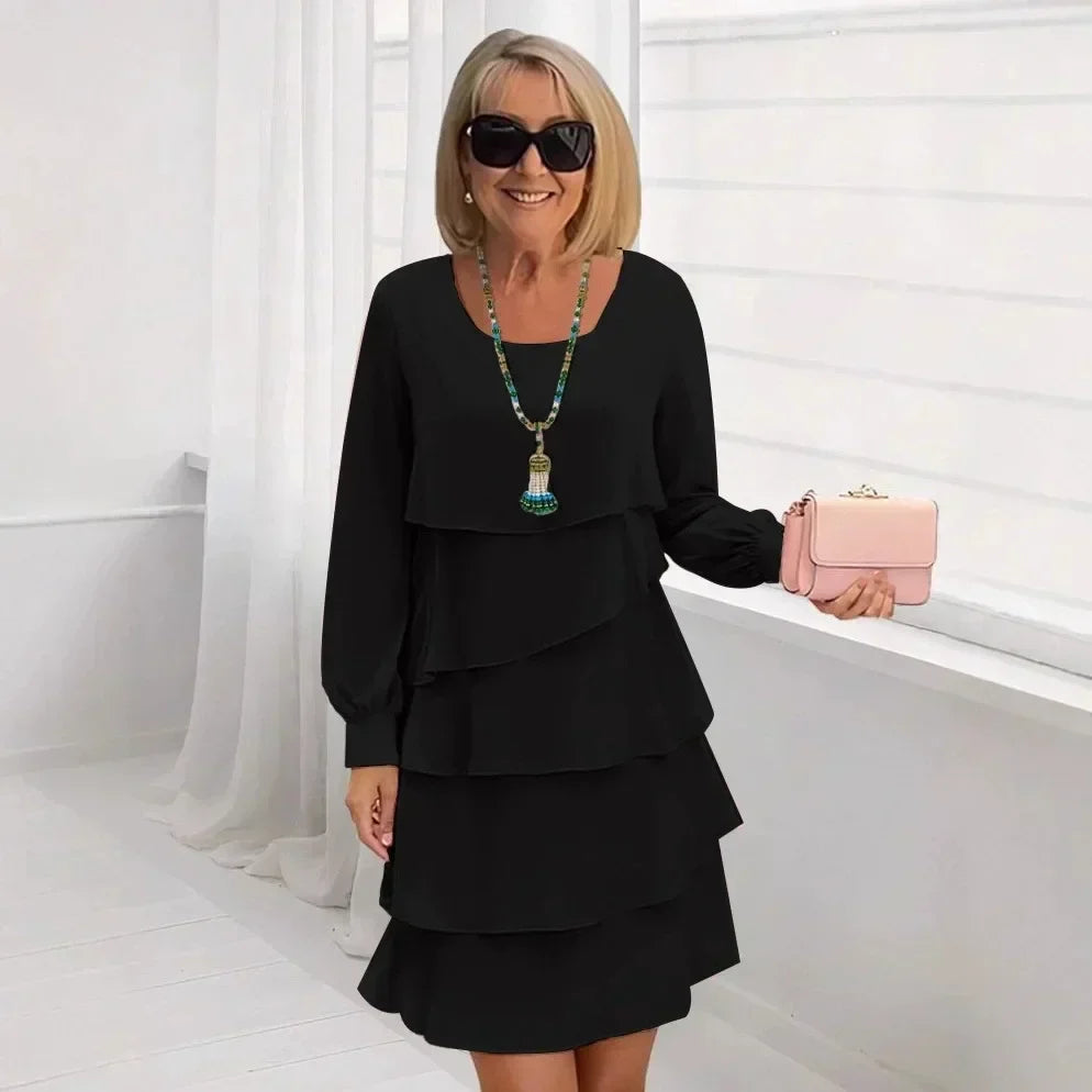 Margot – Flowing Elegant Dress with Frill Detail