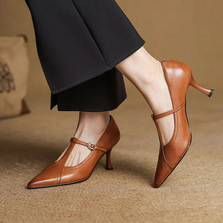 Lorena Genuine Leather Heels