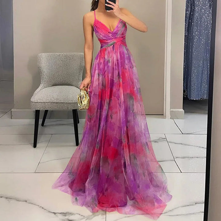 Giselle – Long Floral Print Dress