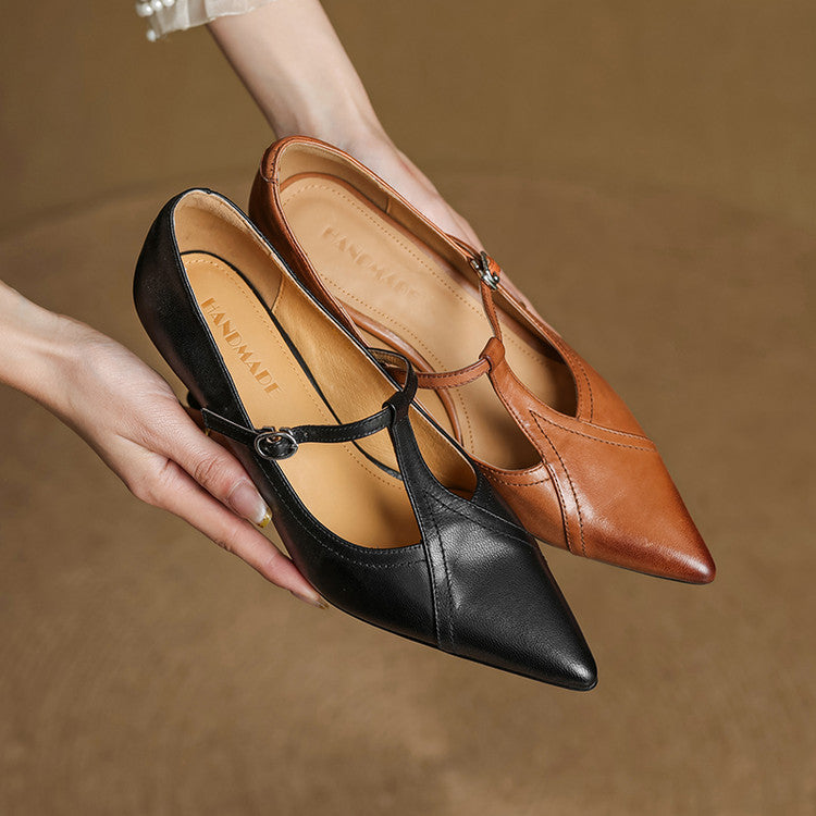 Lorena Genuine Leather Heels