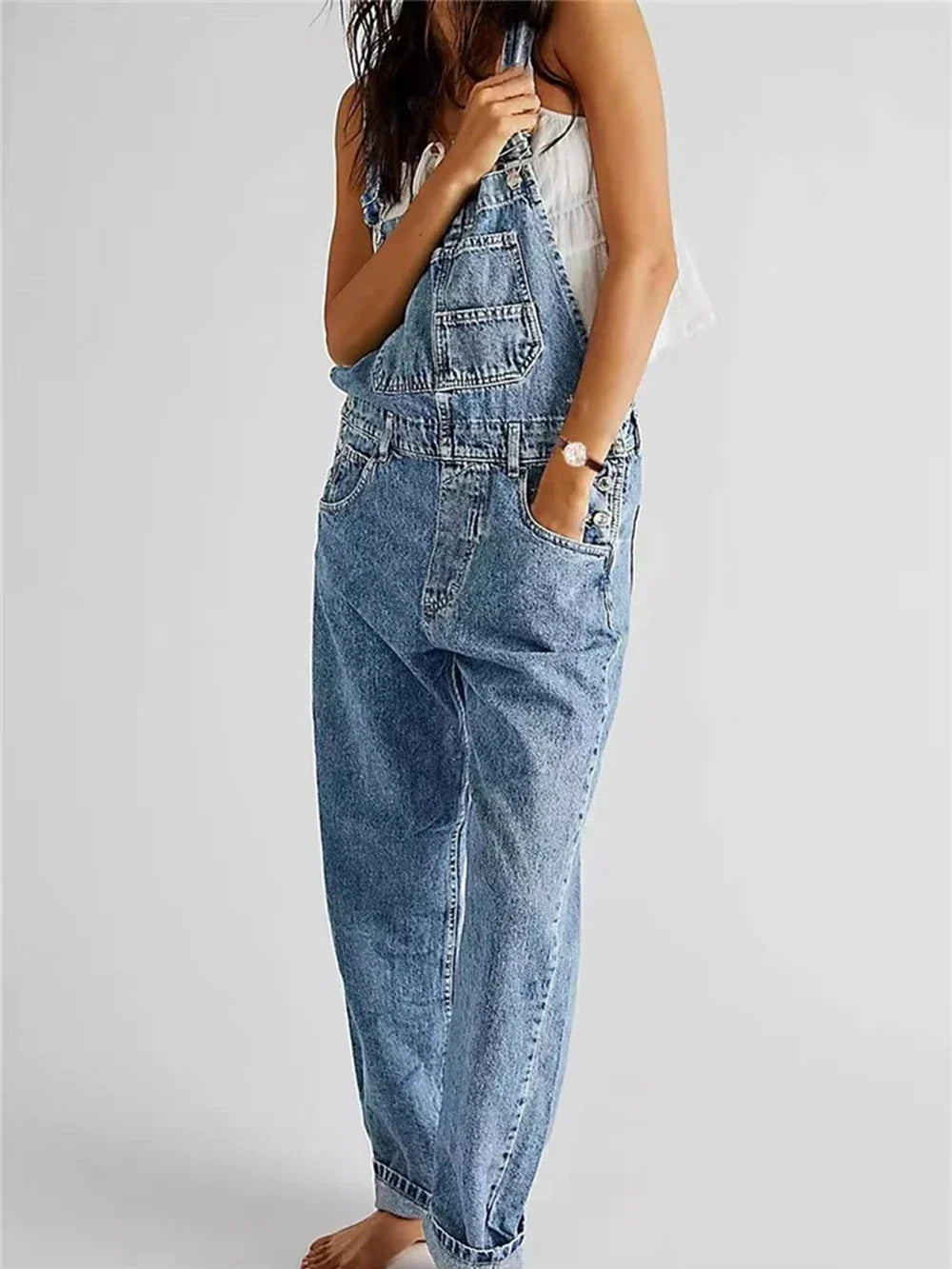 Taylor™ Effortless Denim Overall Jumpsuit