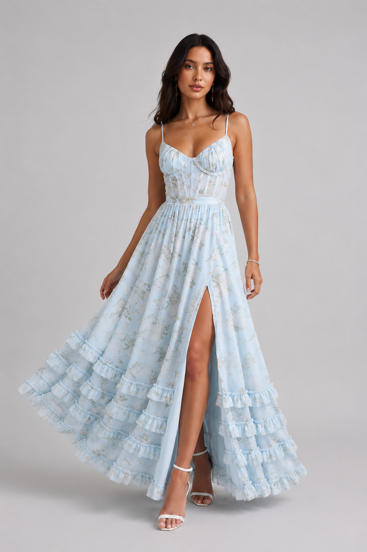 Serena Flowing Midi Dress – Venezia Edit