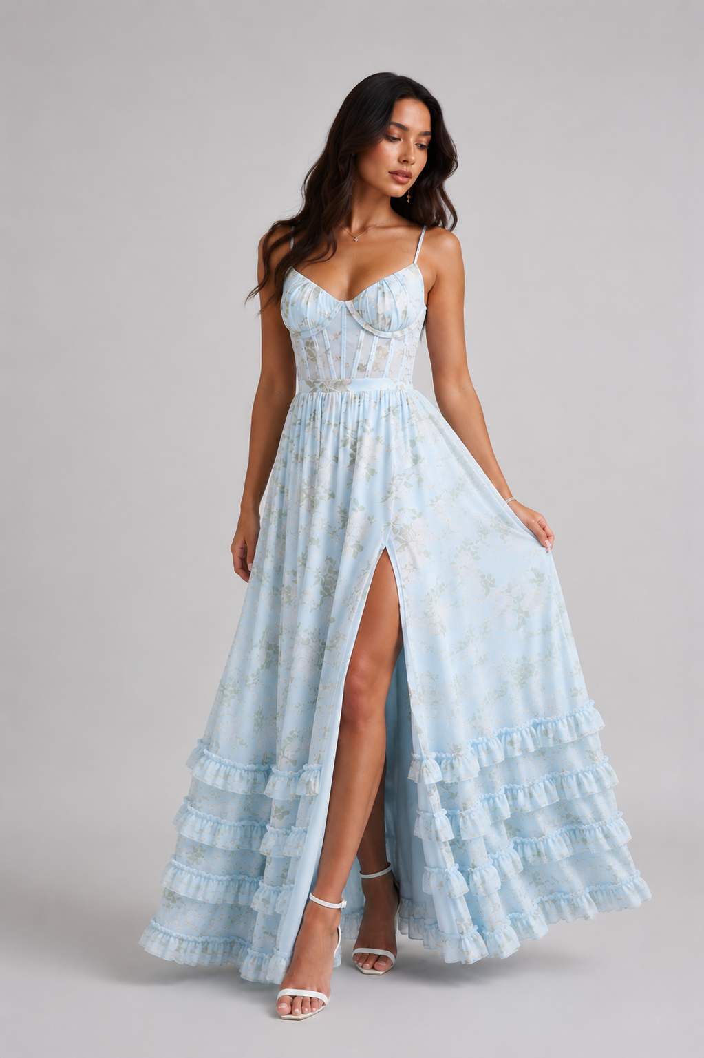 Serena Flowing Midi Dress – Venezia Edit