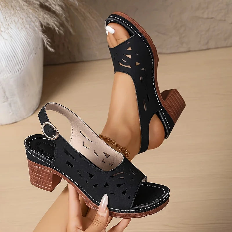 Cristy - Ankle Strap Sandal With Block Heel