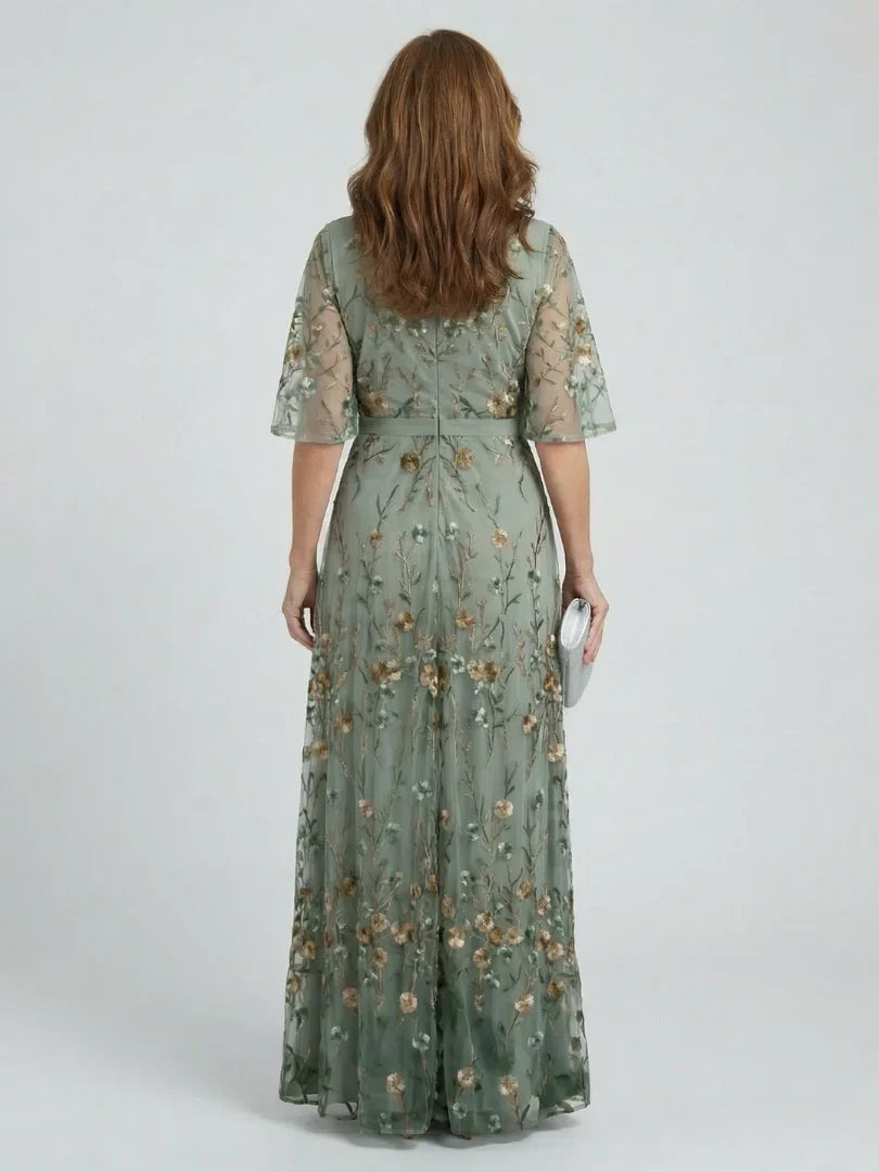 Floral Embroidered Maxi Dress – Summer Holiday Dress