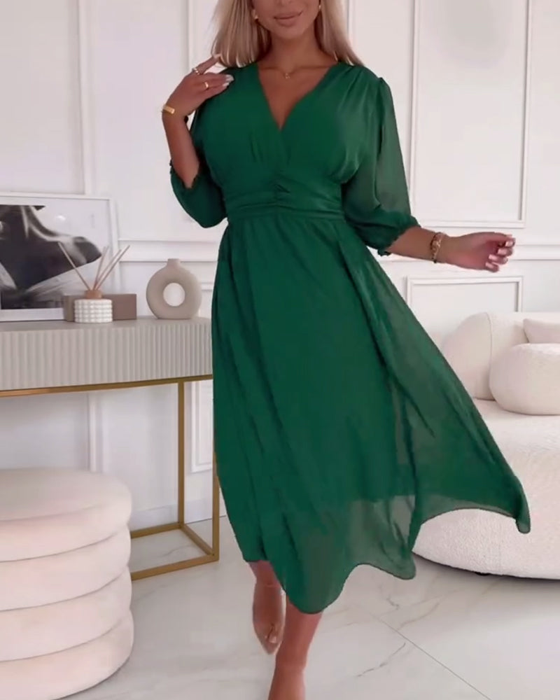 Elara™ | Effortless Flowy Midi Dress