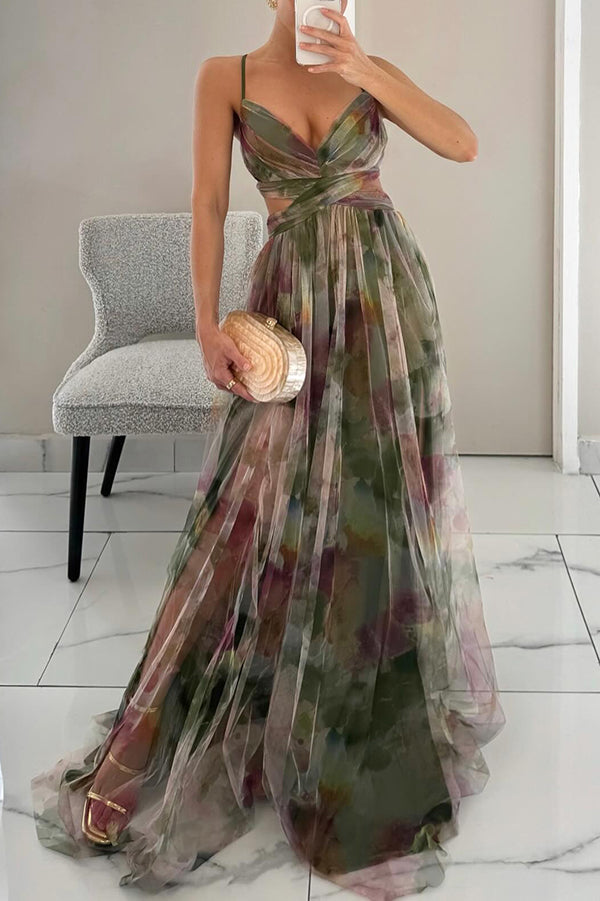 Giselle – Long Floral Print Dress