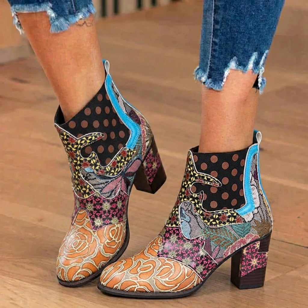 The Elara Patchwork Boot