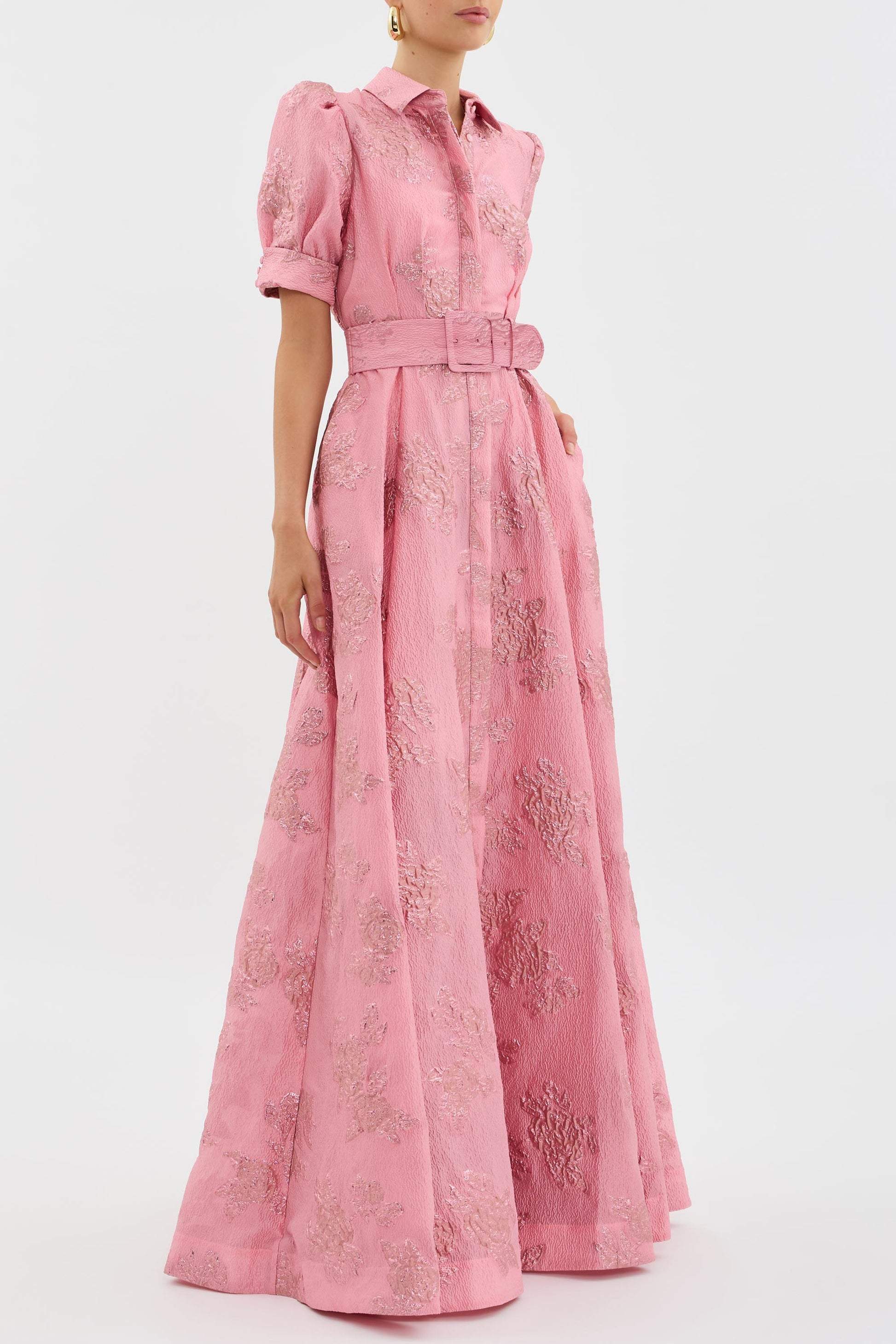 Anabella™ | Floral Puff Sleeve Midi Dress