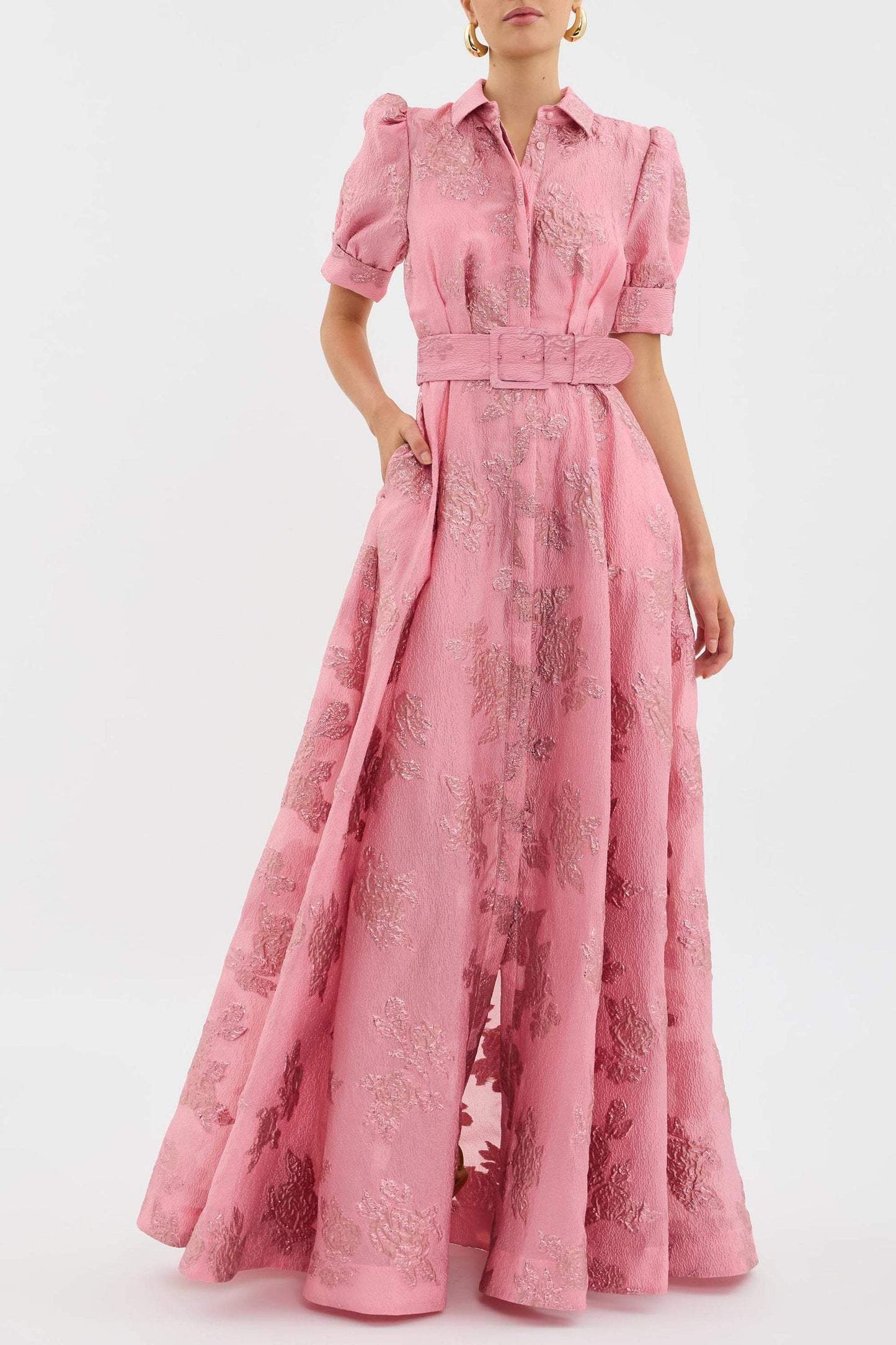 Anabella™ | Floral Puff Sleeve Midi Dress
