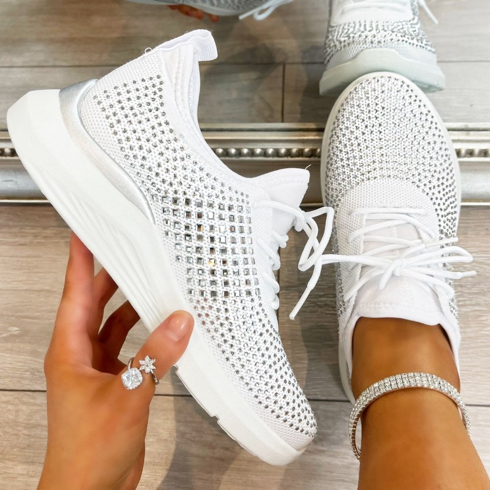 Avery™ Crystal Comfort Trainers – White