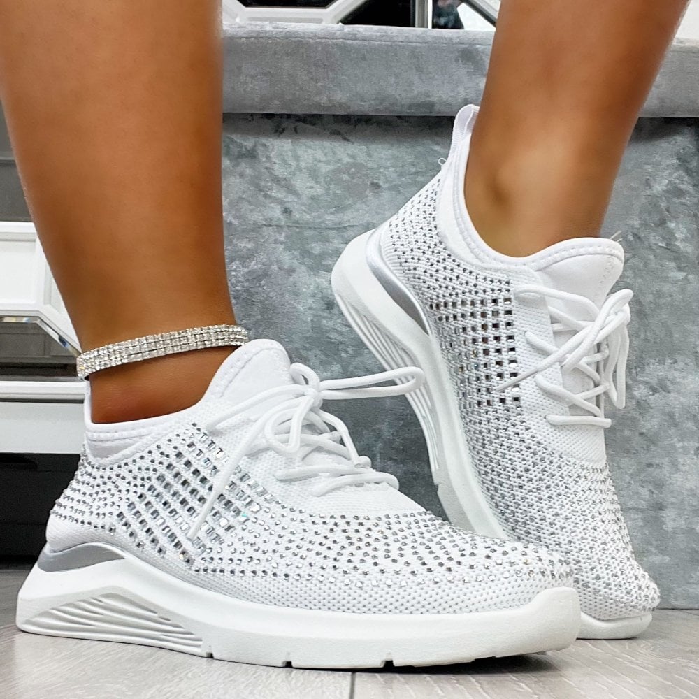 Avery™ Crystal Comfort Trainers – White