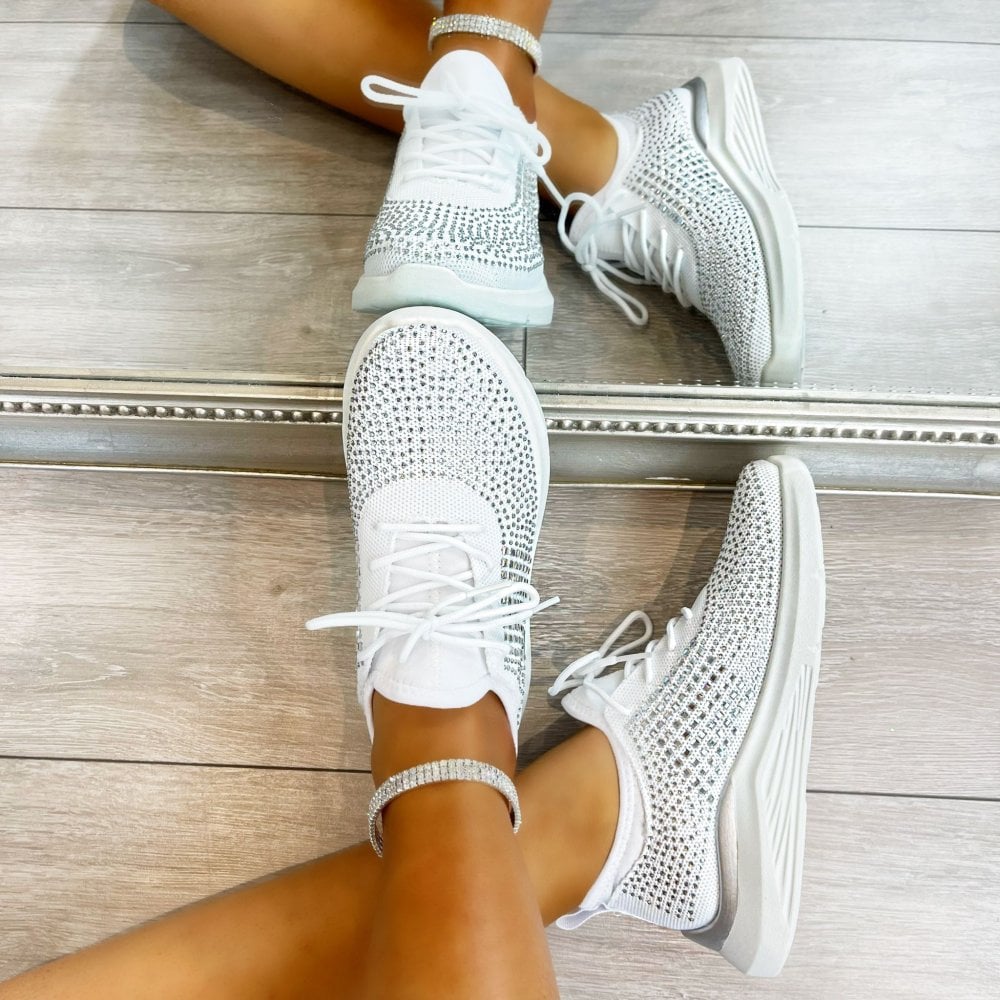 Avery™ Crystal Comfort Trainers – White