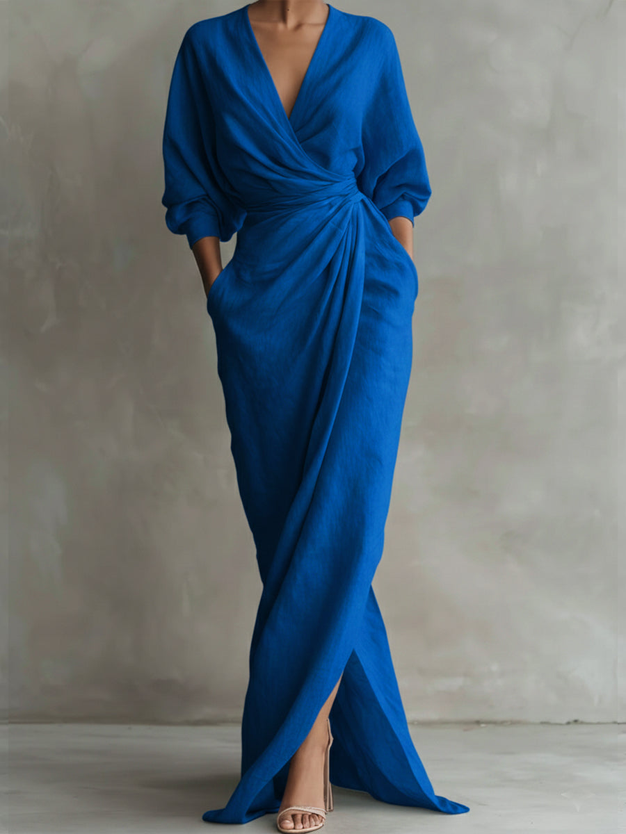 Sophia | Women's Wrap-Front Maxi Dress