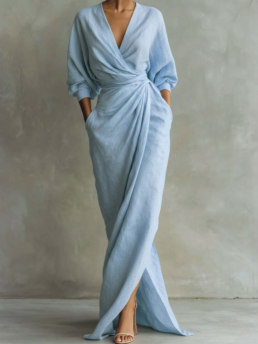 Sophia | Women's Wrap-Front Maxi Dress
